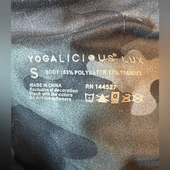 Yogalicious Lux camouflage leggings. Size small. - Picture 3 of 5
